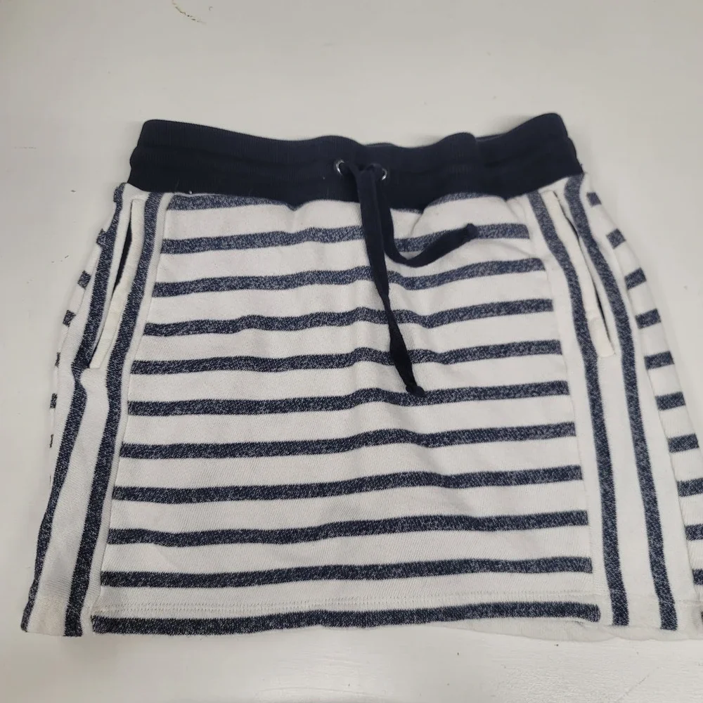 Jones New York Skort Striped White Blue Pull On Athletic Golf‎ Tennis